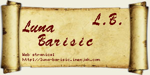 Luna Barišić vizit kartica